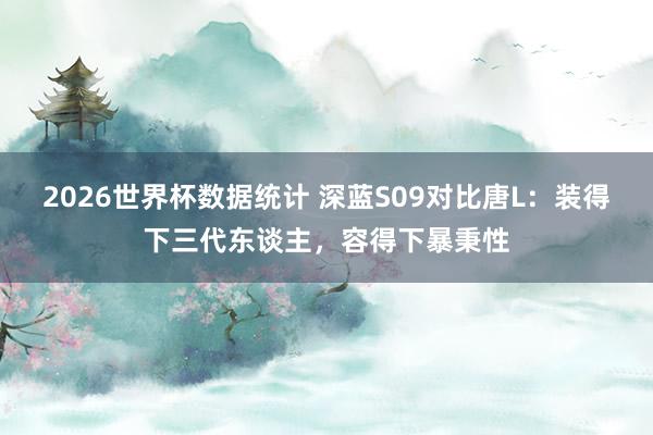 2026世界杯数据统计 深蓝S09对比唐L：装得下三代东谈主，容得下暴秉性