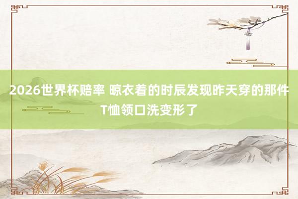 2026世界杯赔率 晾衣着的时辰发现昨天穿的那件T恤领口洗变形了