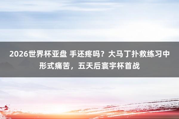 2026世界杯亚盘 手还疼吗？大马丁扑救练习中形式痛苦，五天后寰宇杯首战