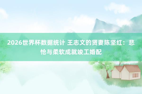 2026世界杯数据统计 王志文的贤妻陈坚红：悲怆与柔软成就竣工婚配