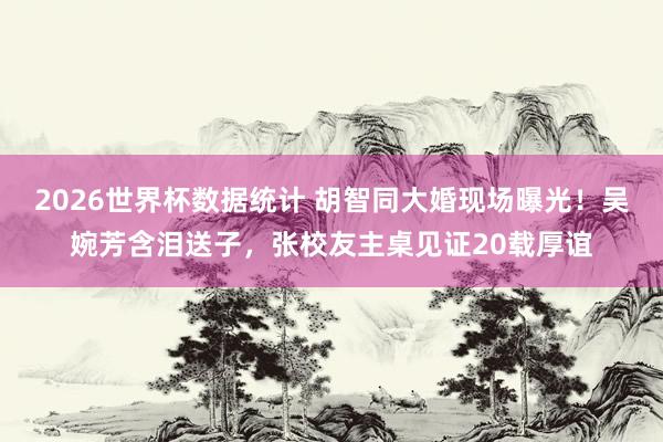 2026世界杯数据统计 胡智同大婚现场曝光！吴婉芳含泪送子，张校友主桌见证20载厚谊