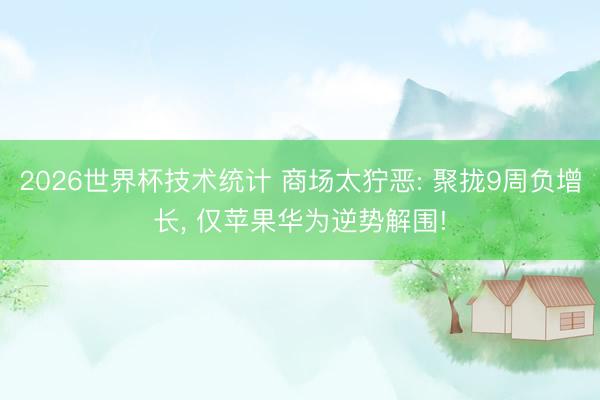 2026世界杯技术统计 商场太狞恶: 聚拢9周负增长， 仅苹果华为逆势解围!